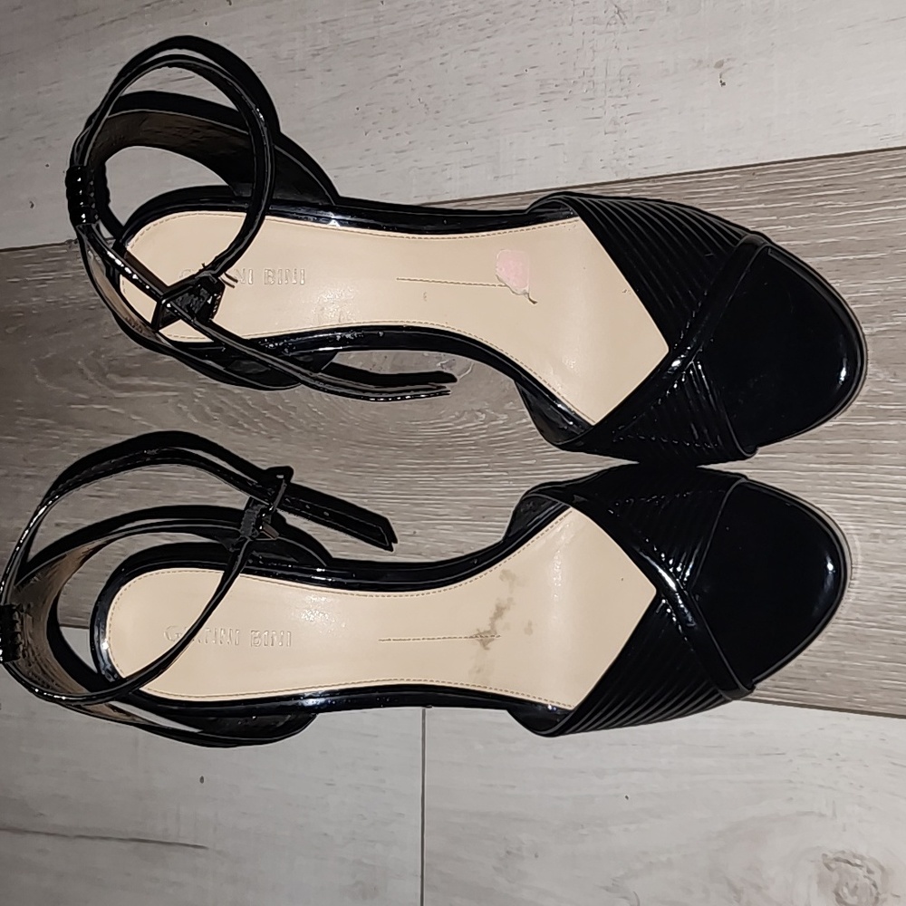 Gianni Bini EMALEIGH Patent Shiny BLACK Platform Stiletto Heels Size 11